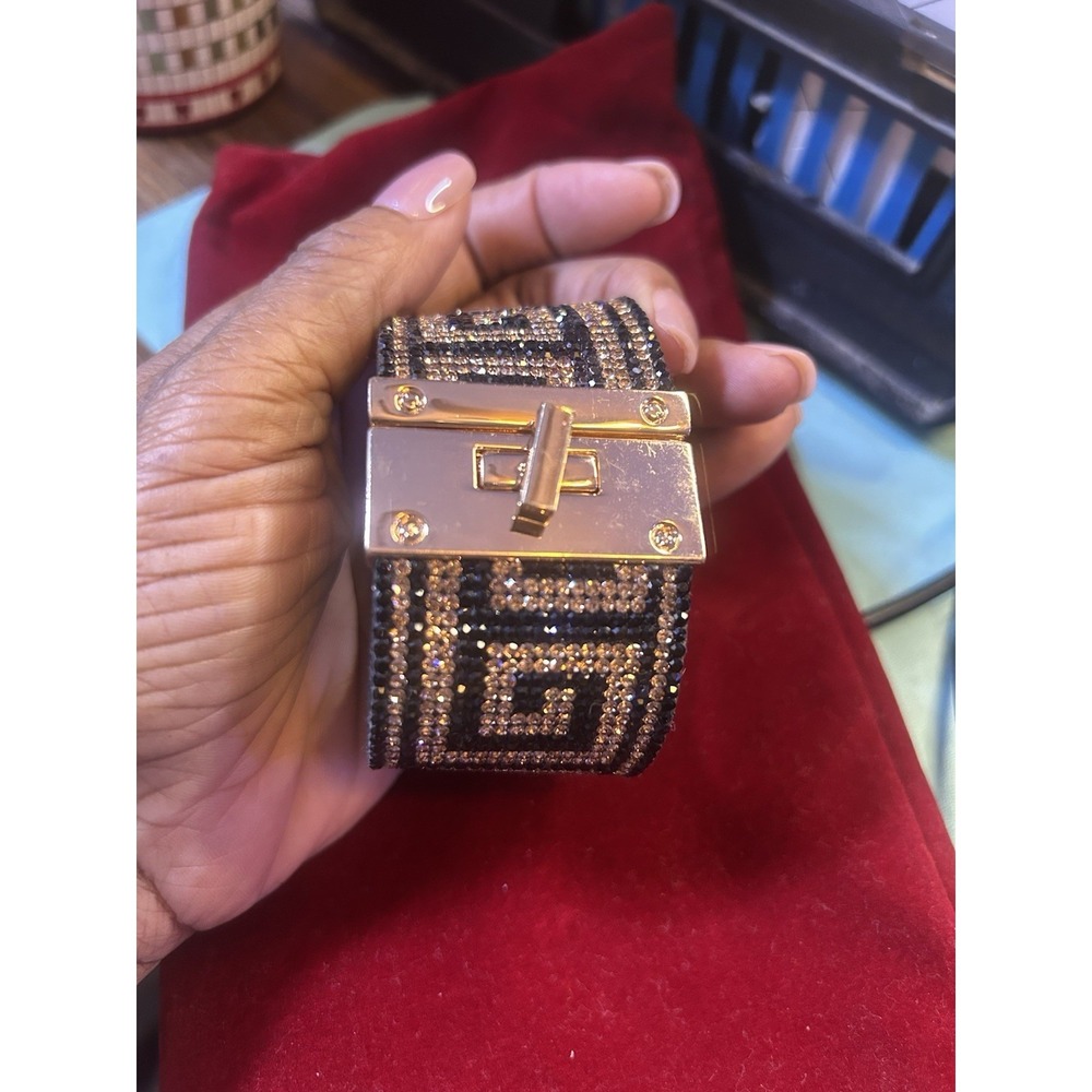 Jacqueline Kent La Crème de Cocoa Collection Rhinestone Cuff Bracelet